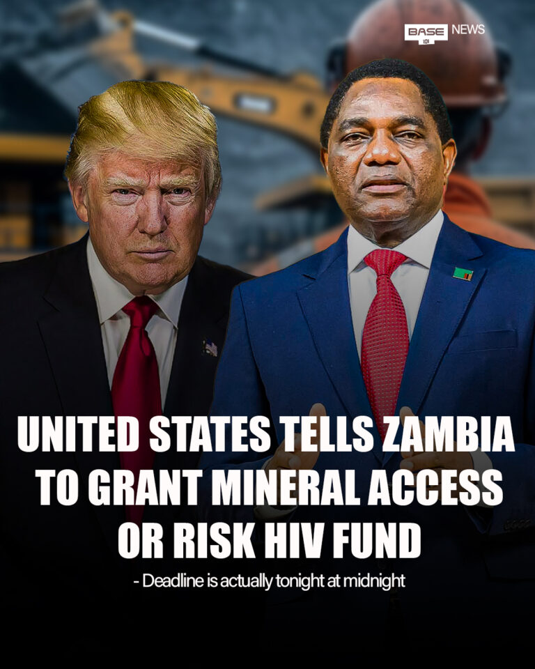 United States tells Zambia to grant mineral access or risk HIV fund.